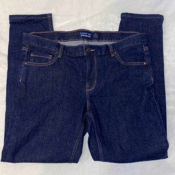 Patagonia Women’s Blue Jeans, 98% Organic Cotton size 32 Slim - Picture 2 of 13
